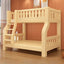 Modern Wood Bunk Bed with Ladder for Kids - Stylish & Functional