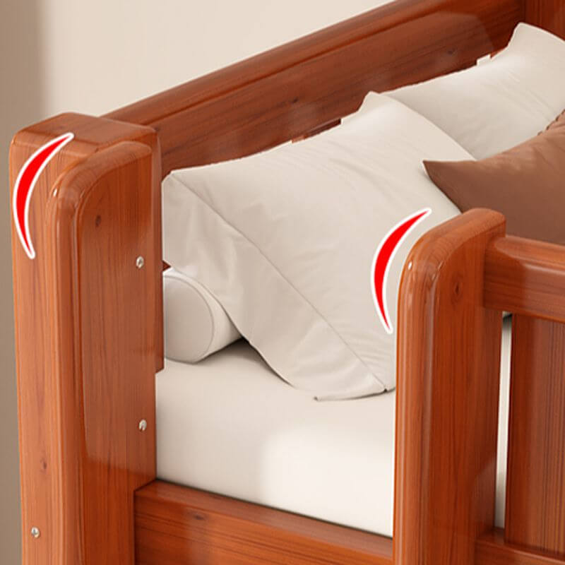 Modern Wood Bunk Bed with Ladder for Kids - Stylish & Functional