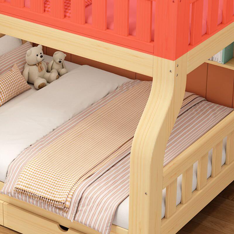 Modern Wood Bunk Bed with Ladder for Kids - Stylish & Functional