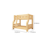 Modern Wood Bunk Bed with Ladder for Kids - Stylish & Functional Dimensions