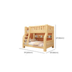 Modern Wood Bunk Bed with Ladder for Kids - Stylish & Functional Dimensions