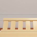 Modern Wood Bunk Bed with Ladder in Natural Finish