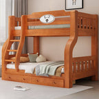 Modern Wood Bunk Bed with Ladder - Versatile Space-Saving Solution