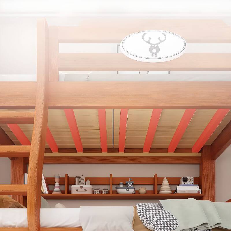 Modern Wood Bunk Bed with Ladder - Versatile Space-Saving Solution