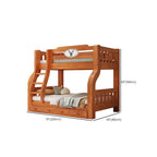 Modern Wood Bunk Bed with Ladder - Versatile Space-Saving Solution Dimensions