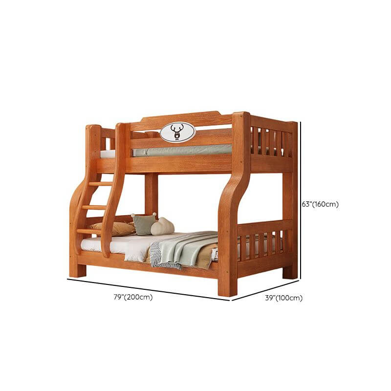 Modern Wood Bunk Bed with Ladder - Versatile Space-Saving Solution Dimensions