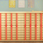 Modern Wood Bunk Bed with Storage Drawers, Natural Finish