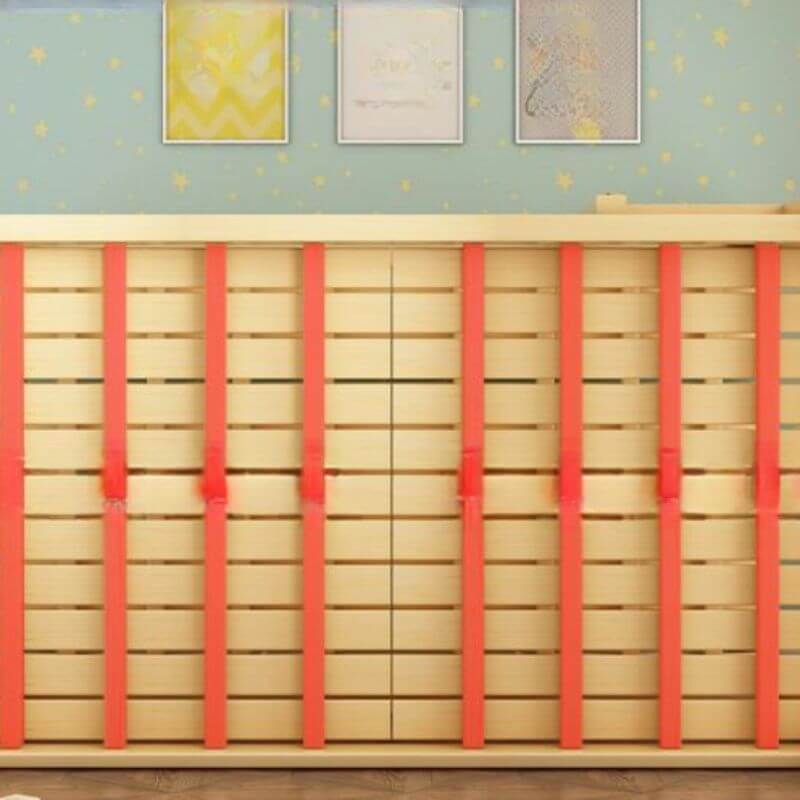 Modern Wood Bunk Bed with Storage Drawers, Natural Finish