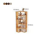 Modern Wood Corner Bookcase with Open Back & Adjustable Shelves Dimensions