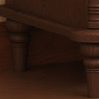 Modern Wood Drawer Storage Nightstand in Nut/Brown Finish