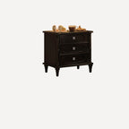 Modern Wood Drawer Storage Nightstand in Nut/Brown Finish