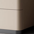 Modern Wood Drawer Storage Nightstand with Stone Top