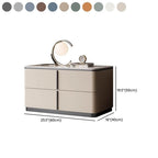 Modern Wood Drawer Storage Nightstand with Stone Top Dimensions