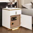 Modern Wood Glass Drawer Storage Cabinet - White Main Product Image
