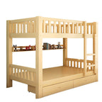 Modern Wood Kids Bed with Bookcase and Ladder