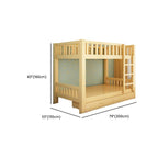 Modern Wood Kids Bed with Bookcase and Ladder Dimensions