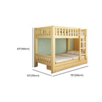 Modern Wood Kids Bed with Bookcase and Ladder Dimensions