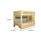 Modern Wood Kids Bed with Bookcase and Ladder Dimensions