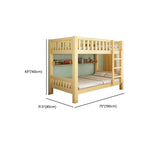 Modern Wood Kids Bed with Bookcase and Ladder Dimensions