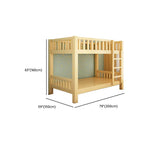 Modern Wood Kids Bed with Bookcase and Ladder Dimensions
