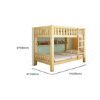 Modern Wood Kids Bed with Bookcase and Ladder Dimensions