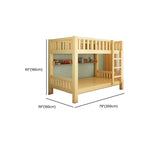 Modern Wood Kids Bed with Bookcase and Ladder Dimensions
