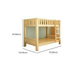 Modern Wood Kids Bed with Bookcase and Ladder Dimensions