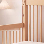 Modern Wood Kids Bed with Guardrails - Natural Finish