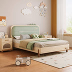 Modern Wood Kids Bed With Headboard - Natural Finish Main Product Image