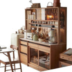 Modern Wood Kitchen Storage Cabinet With Drawers
