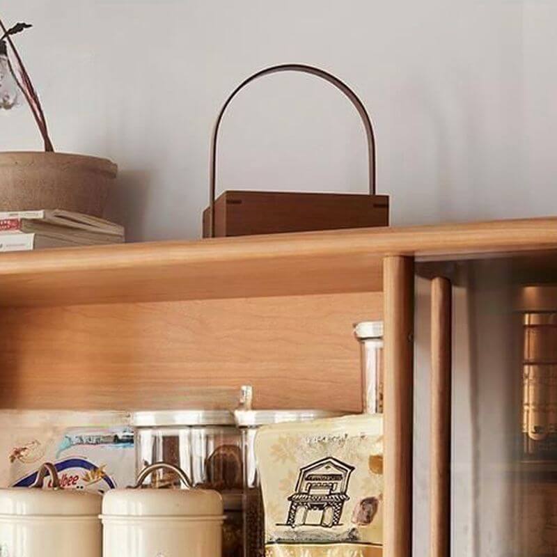 Modern Wood Kitchen Storage Cabinet With Drawers