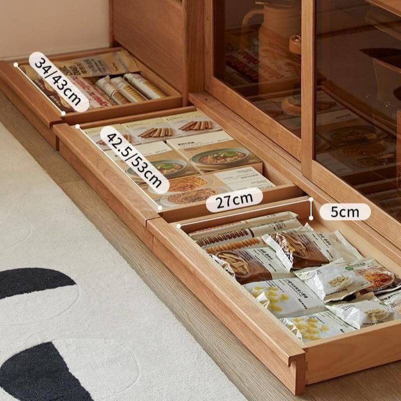 Modern Wood Kitchen Storage Cabinet With Drawers