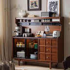 Modern Wood Kitchen Storage Cabinet with Stone Top Main Product Image