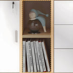 Modern Wood Office Storage Cabinet With Open Shelf And Drawers