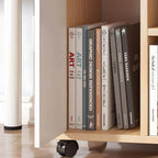 Modern Wood Office Storage Cabinet With Open Shelf And Drawers