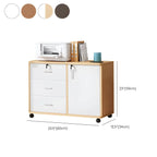 Modern Wood Office Storage Cabinet With Open Shelf And Drawers Dimensions