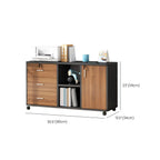 Modern Wood Office Storage Cabinet With Open Shelf And Drawers Dimensions