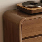 Modern Wood Shoe Cabinet with Drawers & Adjustable Shelves