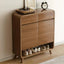 Modern Wood Shoe Cabinet with Drawers & Adjustable Shelves