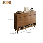 Modern Wood Shoe Cabinet with Drawers & Adjustable Shelves Dimensions
