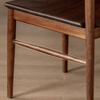 Modern Wood Side Chair with Open-Back Design and Foot Pads