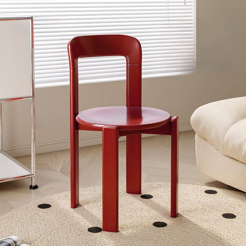 Modern Wood Side Chair with Open Slatted Back – Armless Dining or Accent Seating