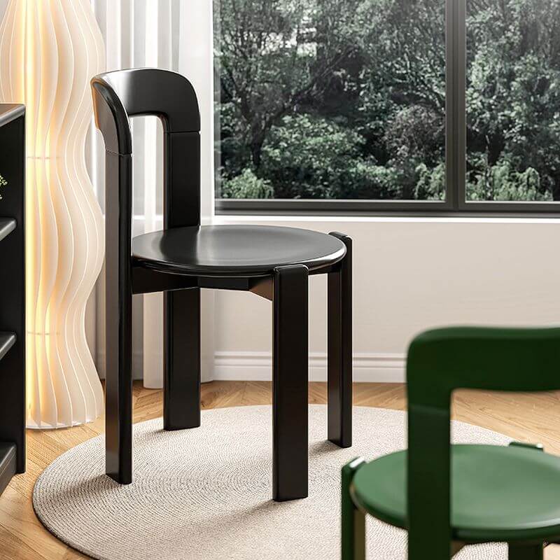 Modern Wood Side Chair with Open Slatted Back – Armless Dining or Accent Seating Main Product Image