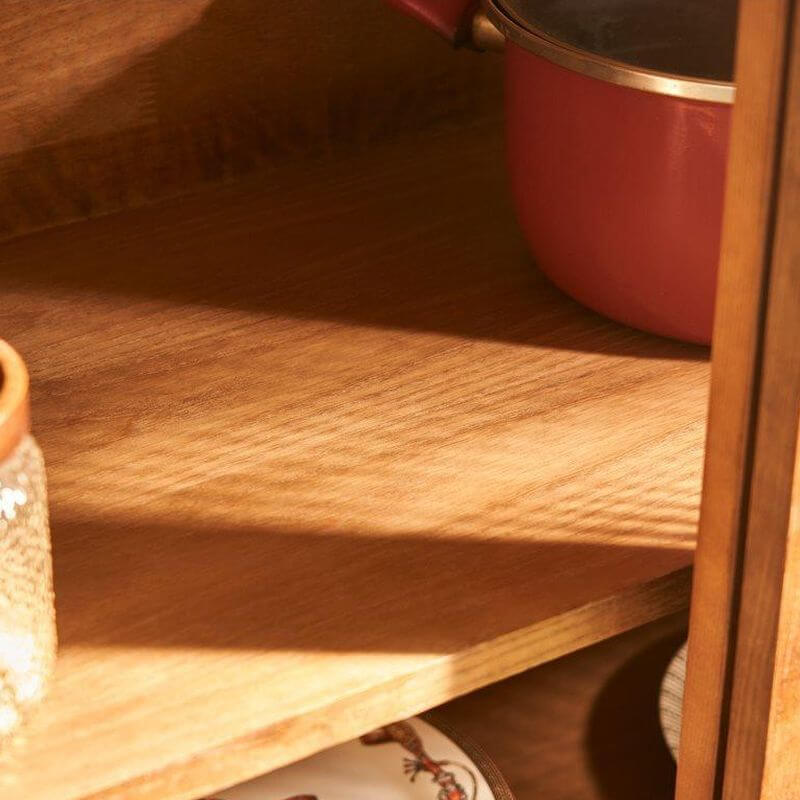 Modern Wood Sideboard/Credenza with Unique Woven Doors