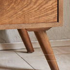 Modern Wood Sideboard/Credenza with Unique Woven Doors