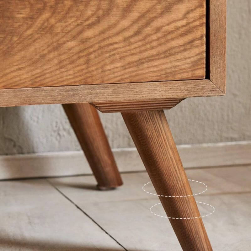 Modern Wood Sideboard/Credenza with Unique Woven Doors