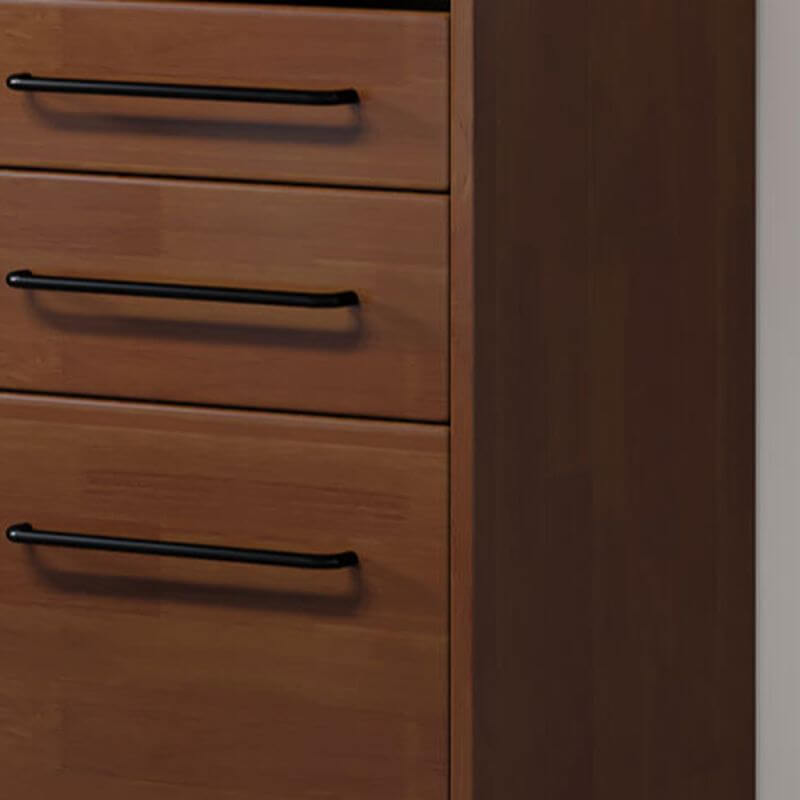 Modern Wood Sideboard with Open Shelving and Integrated Storage