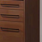 Modern Wood Sideboard with Open Shelving and Integrated Storage