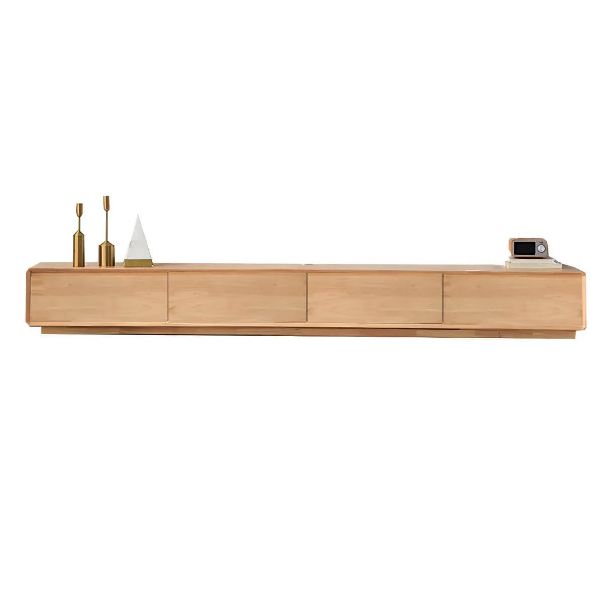 Modern Wood TV Stand with Drawers – Low Profile Media Console