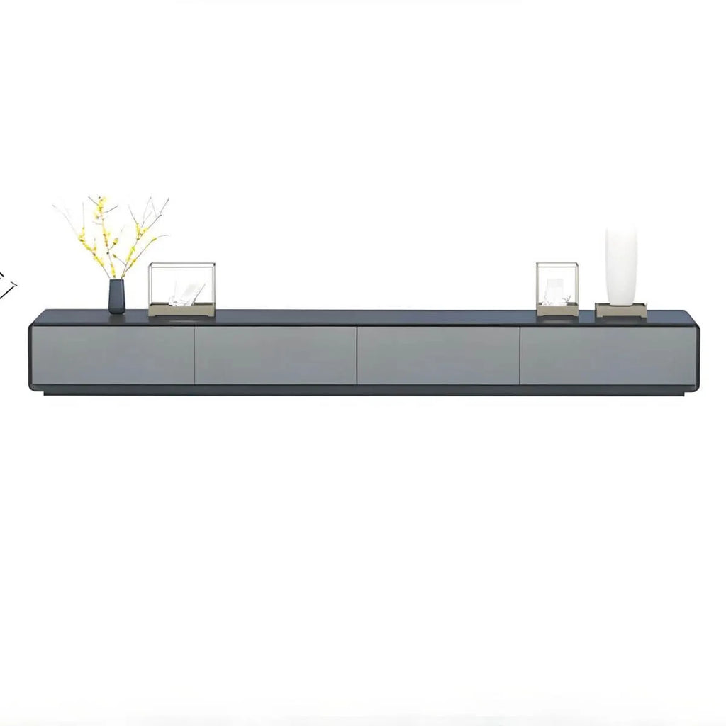 Modern Wood TV Stand with Drawers – Low Profile Media Console